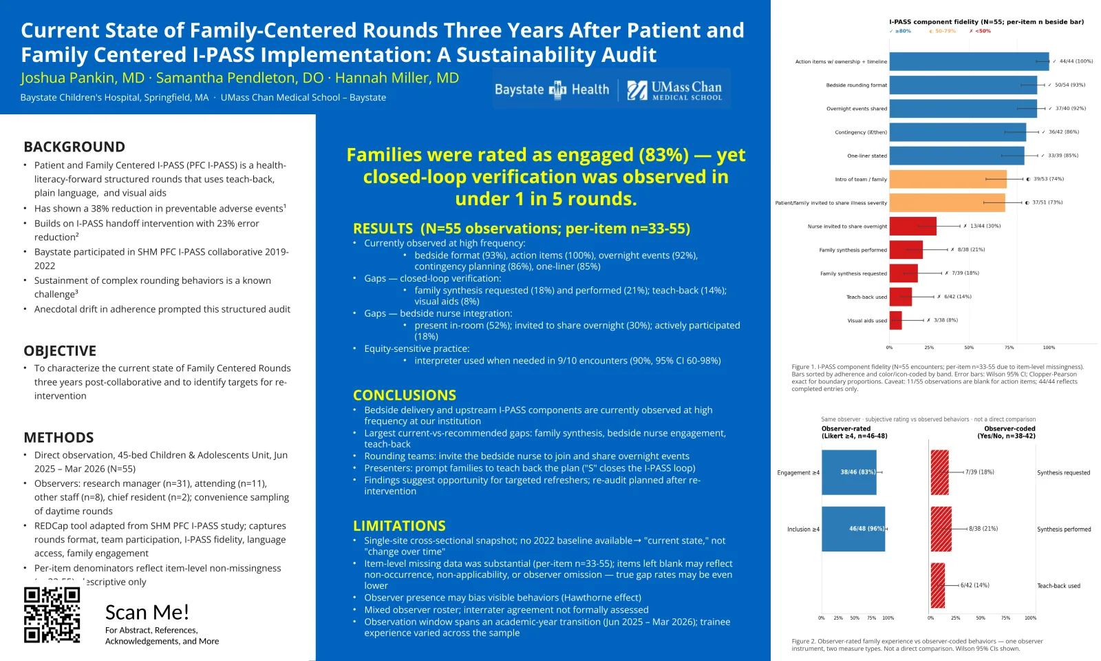 Preview of the NEPHM 2026 poster — Current State of Family-Centered Rounds Three Years After PFC I-PASS Implementation: A Sustainability Audit